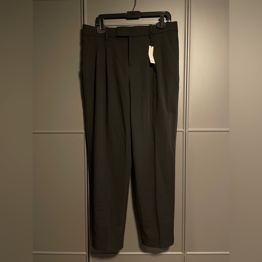 Banana Republic Black Pleated Wool Pants